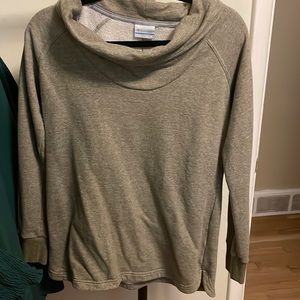 Columbia light olive cowl neck sweatshirt size M